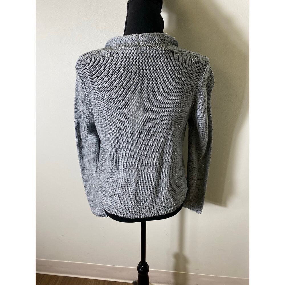 NWT Eileen Fisher Gray Cardigan With Sequins, Small. SAME DAY SHIPPING! - Picture 4 of 6